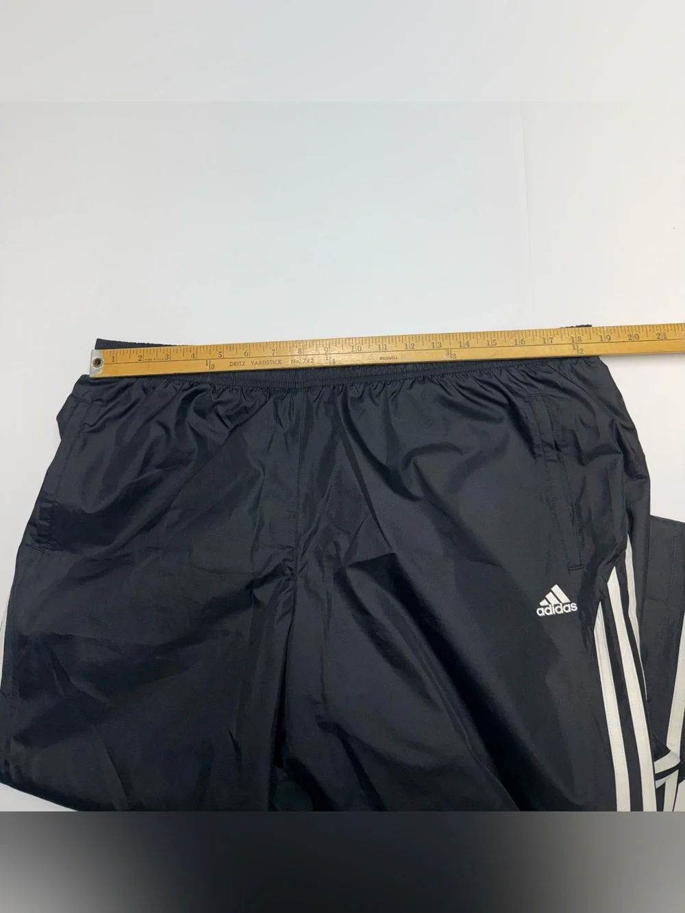 Adidas Track Windbreaker Ankle Zipper Men’s XL Black 33” Inseam W48012